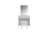 Harvey 2-Piece Vanity Set With Lift-top Stool White - Ella Furniture