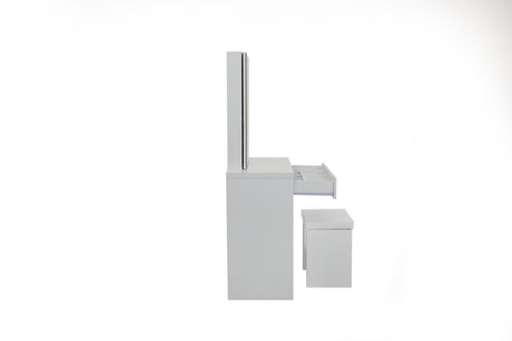 Harvey 2-Piece Vanity Set With Lift-top Stool White - Ella Furniture