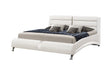 Jeremaine Eastern King Upholstered Bed White - Ella Furniture