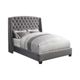 Pissarro Full Tufted Upholstered Bed Grey - Ella Furniture