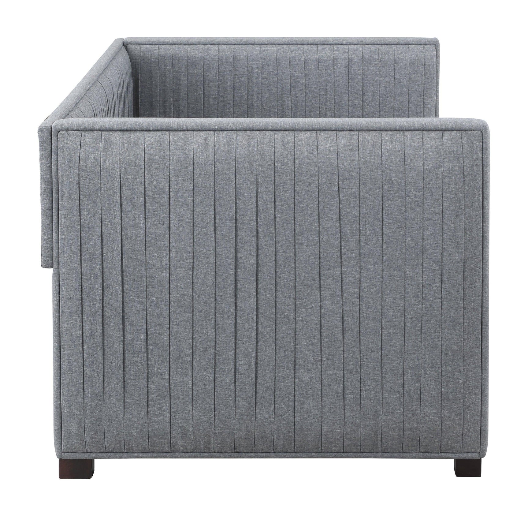 Brodie Upholstered Twin Daybed With Trundle Grey - Ella Furniture