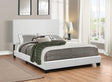 Mauve Twin Upholstered Bed White - Ella Furniture