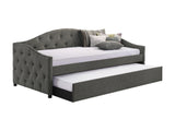 Sadie Upholstered Twin Daybed With Trundle - Ella Furniture