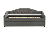 Sadie Upholstered Twin Daybed With Trundle - Ella Furniture