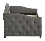 Sadie Upholstered Twin Daybed With Trundle - Ella Furniture