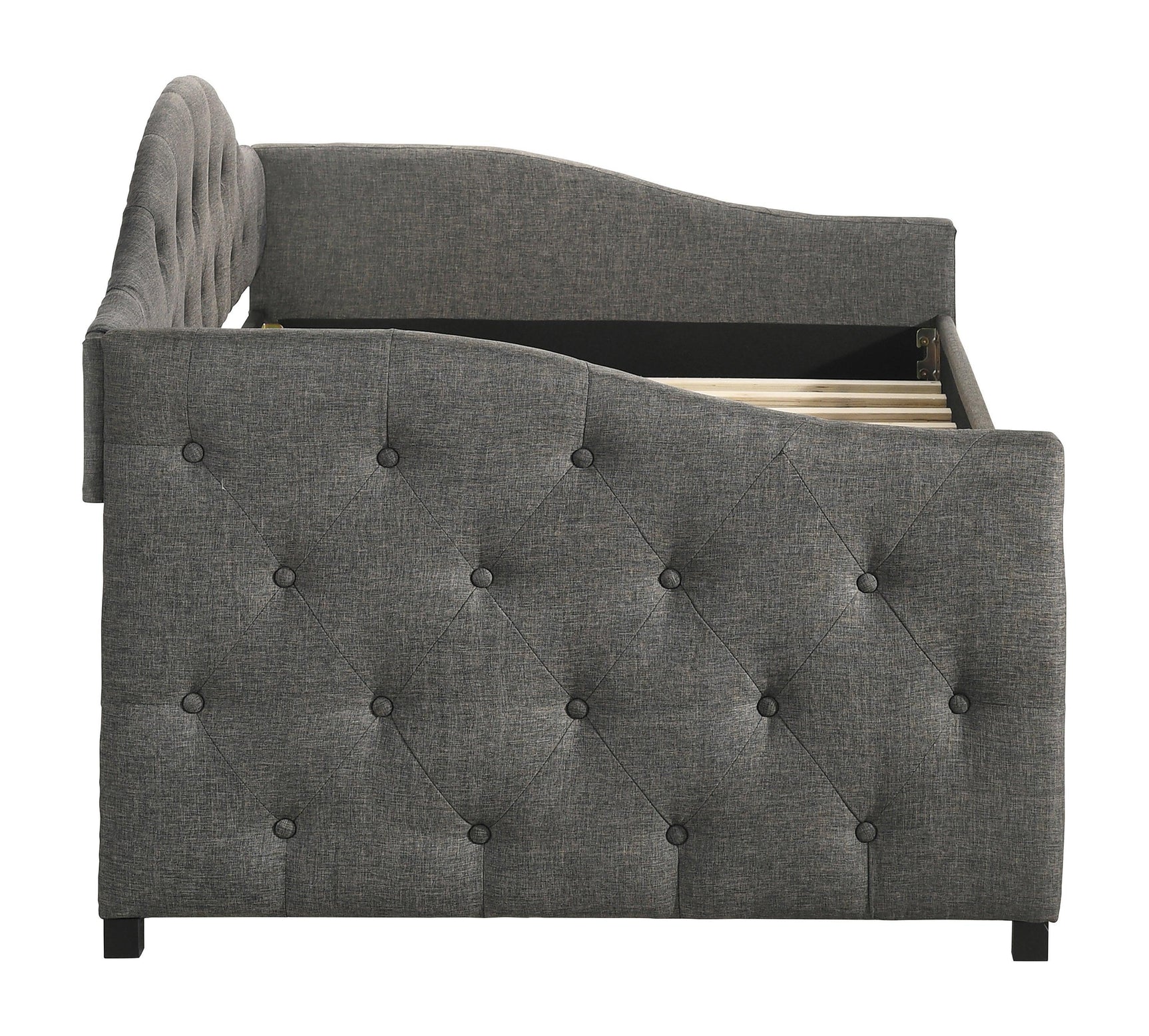 Sadie Upholstered Twin Daybed With Trundle - Ella Furniture