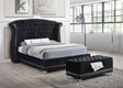 Barzini Queen Tufted Upholstered Bed Black - Ella Furniture