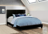 Dorian Upholstered Eastern King Bed Black - Ella Furniture