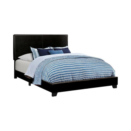 Dorian Upholstered Eastern King Bed Black - Ella Furniture