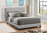 Dorian Upholstered Full Bed Grey - Ella Furniture