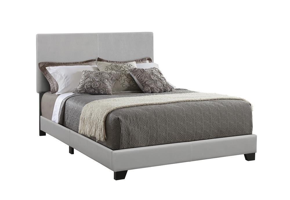 Dorian Upholstered Full Bed Grey - Ella Furniture