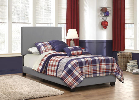 Dorian Upholstered Twin Bed Grey - Ella Furniture