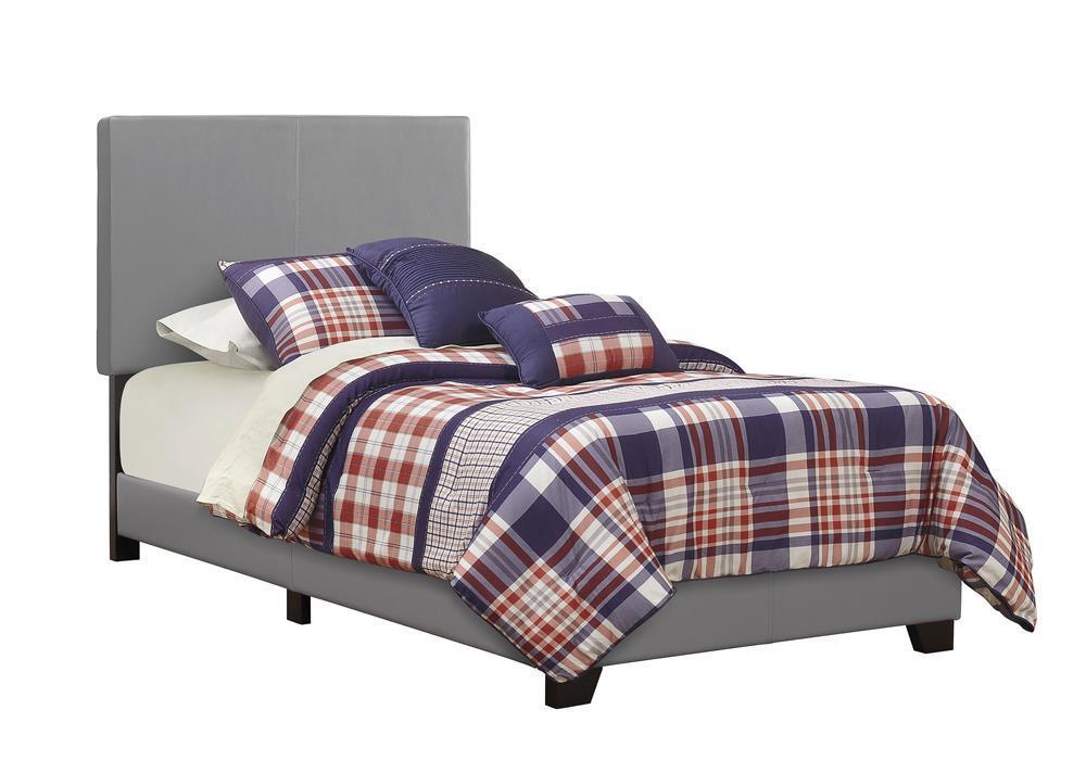 Dorian Upholstered Twin Bed Grey - Ella Furniture