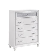 Barzini Queen Wingback Tufted Bed White - Ella Furniture