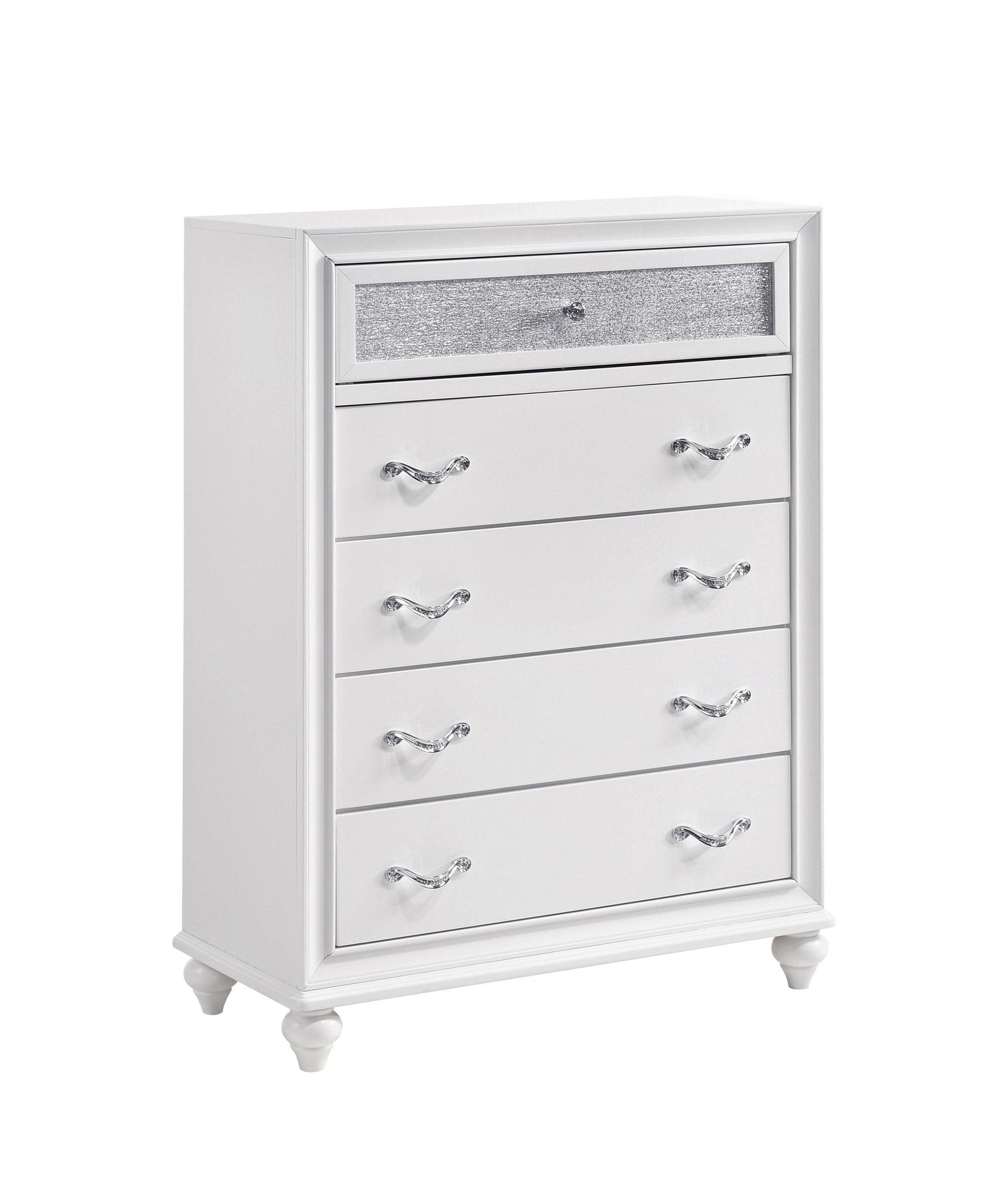 Barzini Queen Wingback Tufted Bed White - Ella Furniture