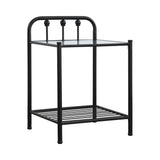 Livingston Queen Panel Metal Bed Dark Bronze - Ella Furniture