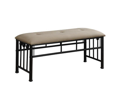 Livingston Upholstered Bench Brown Dark Bronze