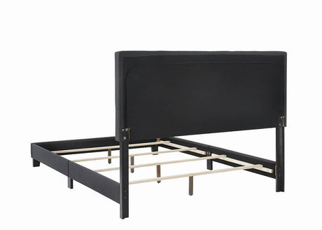 Mapes Upholstered Tufted Full Bed Charcoal - Ella Furniture