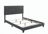 Mapes Tufted Upholstered Queen Bed Charcoal - Ella Furniture