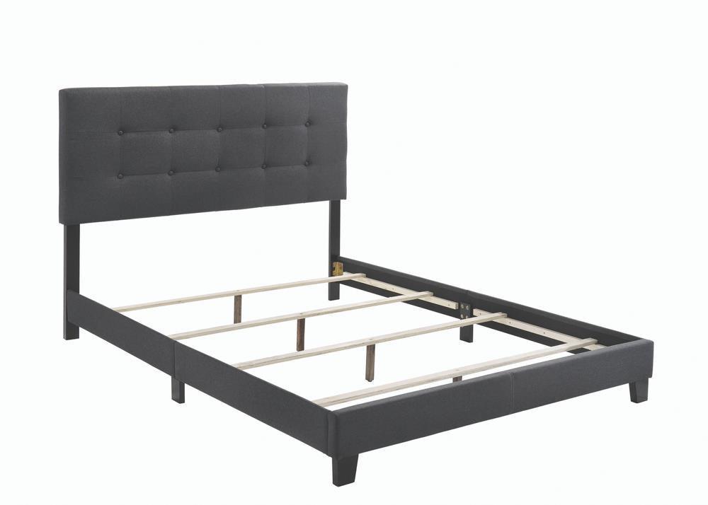 Mapes Tufted Upholstered Queen Bed Charcoal - Ella Furniture