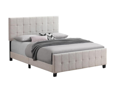 Fairfield Eastern King Upholstered Panel Bed Beige - Ella Furniture