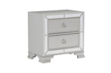 Avondale Silver Modern Contemporary Wood Polyurethane Upholstered Tufted Panel Bedroom Set - Ella Furniture
