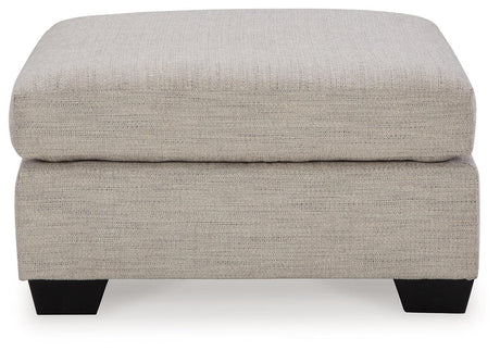 Mahoney Pebble Chenille Oversized Accent Ottoman - Ella Furniture