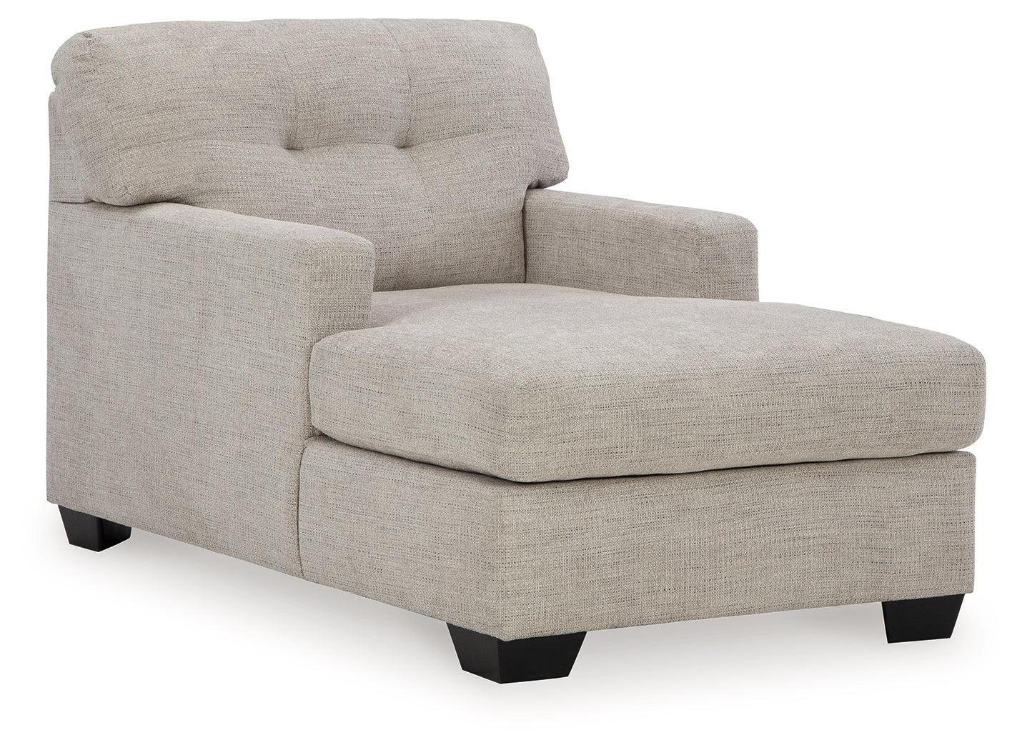 Mahoney Pebble Chenille Chaise - Ella Furniture