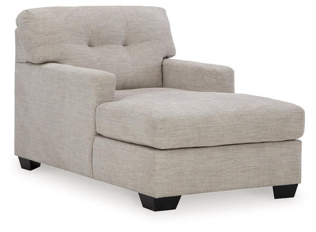 Mahoney Pebble Chenille Chaise - Ella Furniture