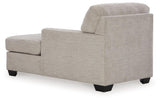 Mahoney Pebble Chenille Chaise - Ella Furniture