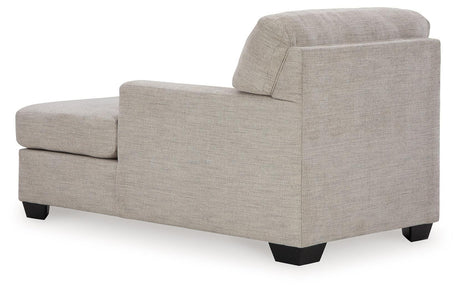 Mahoney Pebble Chenille Chaise - Ella Furniture