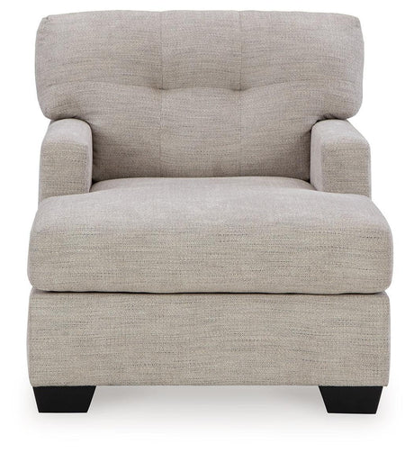 Mahoney Pebble Chenille Chaise - Ella Furniture