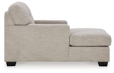 Mahoney Pebble Chenille Chaise - Ella Furniture