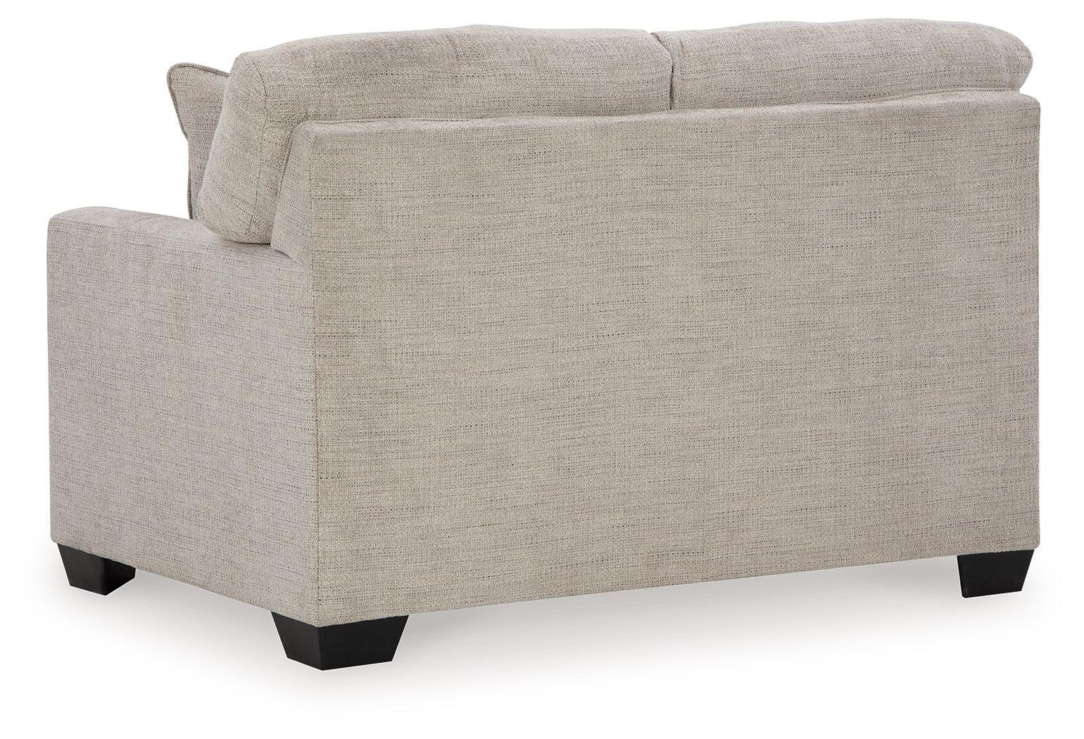Mahoney Pebble Chenille Loveseat - Ella Furniture