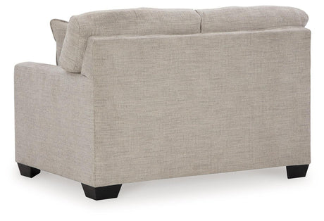 Mahoney Pebble Chenille Loveseat - Ella Furniture