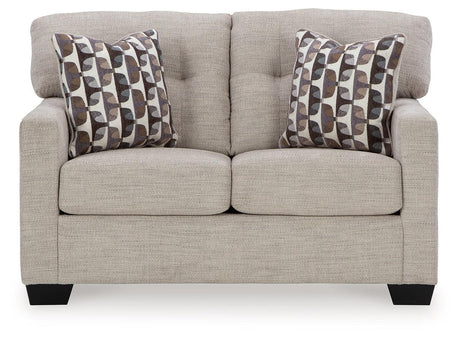 Mahoney Pebble Chenille Loveseat - Ella Furniture