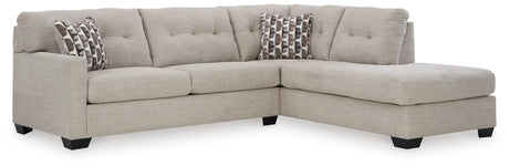 Mahoney Pebble 2-Piece Sectional With Chaise - Ella Furniture