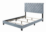 Warner Eastern King Upholstered Bed Slate Blue - Ella Furniture