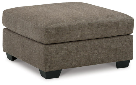 Mahoney Chocolate Chenille Oversized Accent Ottoman - Ella Furniture