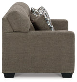 Mahoney Chocolate Chenille Loveseat - Ella Furniture