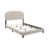 Tamarac Upholstered Nailhead Full Bed Beige - Ella Furniture