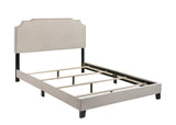Tamarac Upholstered Nailhead Queen Bed Beige - Ella Furniture