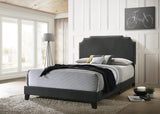 Tamarac Upholstered Nailhead Eastern King Bed Grey - Ella Furniture