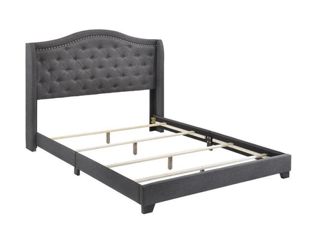 Sonoma Camel Back Queen Bed Grey - Ella Furniture