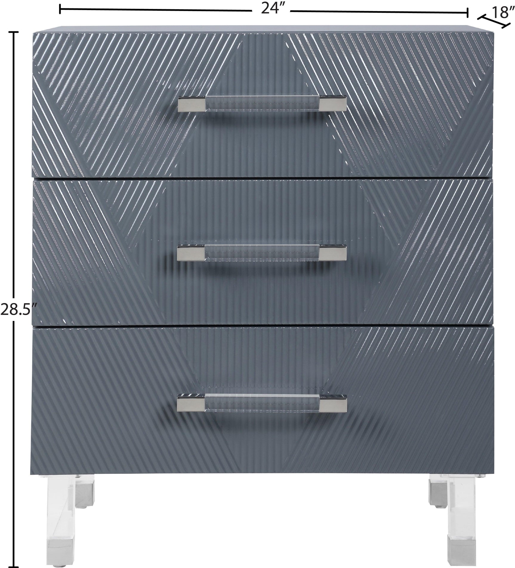 Anastasia Grey Side Table - Ella Furniture