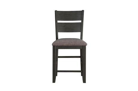 Baresford Gray Finish Contemporary Solid Wood Fabric Upholstery Storage Square Dining Room Set - Ella Furniture