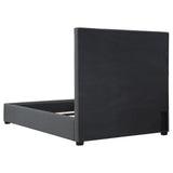 Bowfield Upholstered Bed With Nailhead Trim Charcoal 315900Q - Ella Furniture