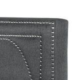 Bowfield Upholstered Bed With Nailhead Trim Charcoal 315900Q - Ella Furniture