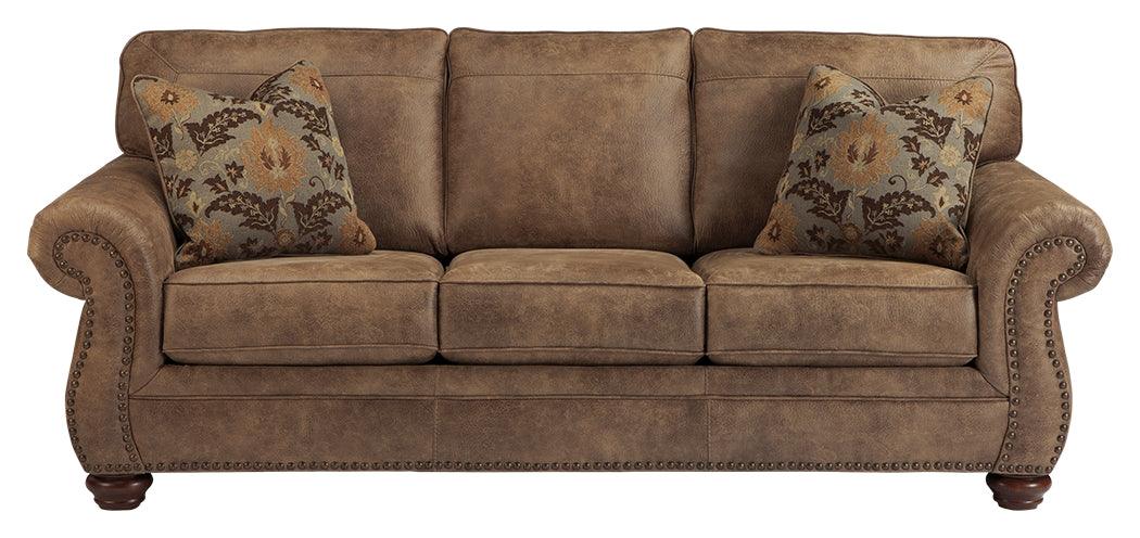 Larkinhurst Earth Faux Leather Queen Sofa Sleeper - Ella Furniture
