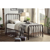 Larkspur Dark Bronze Modern Traditional Metal Frame Youth Twin Platform Bed - Ella Furniture